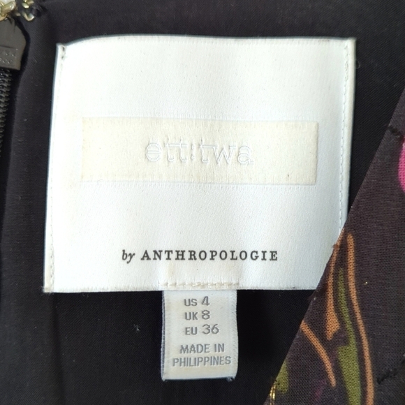 ett:twa by Anthropologie Brenda Boho Floral & Lurex Straight Wide Leg Jumpsuit 4 - Picture 6 of 15